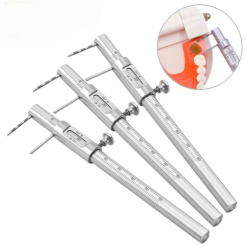 1 Pcs  Dental Orthodontic Sliding Caliper Implant Measuring Gauge Ruler Double Scale Round 0-80mm Dentistry Instrument Products