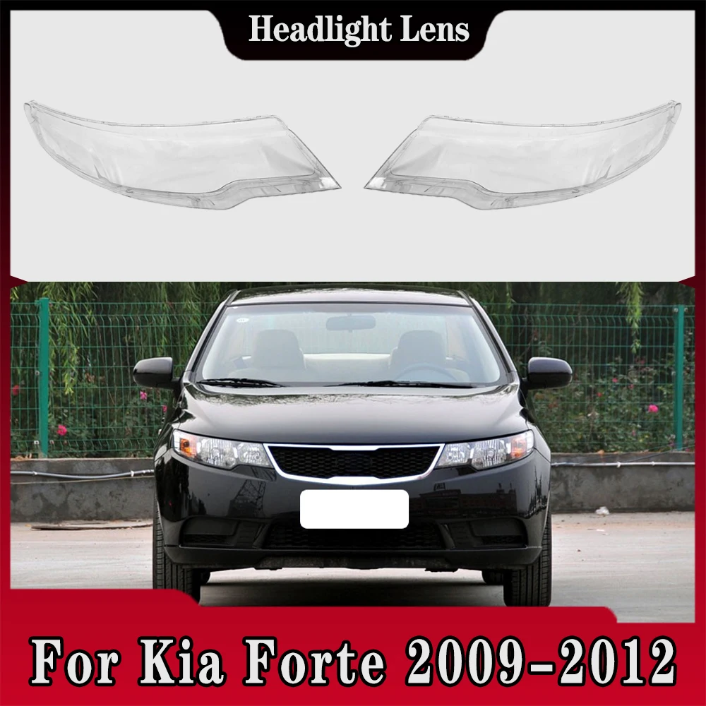 

For Kia Forte 2009 2010 2011 2012 Car Front Headlight Cover Transparent Lampshade Plexiglass Replace Original Lens Shell