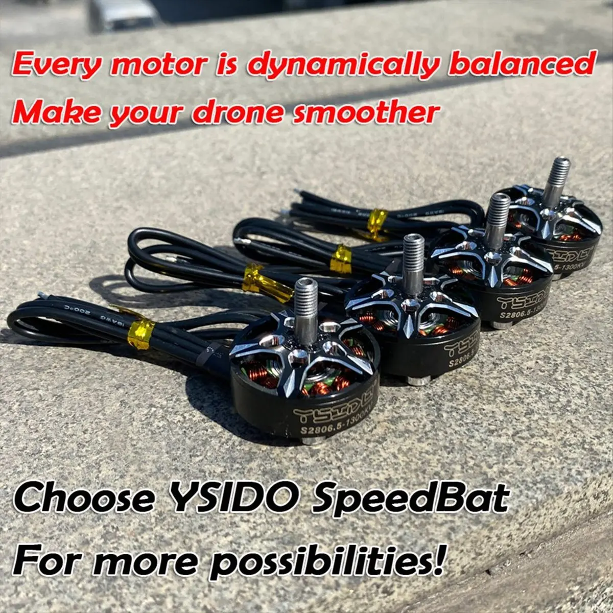 A46U 4Pcs 2806.5 1300KV V8 Brushless Motor 3-6S FPV Motor for 6/710 Inch FPV Racing Drone Freestyle Muticopter RC Plane