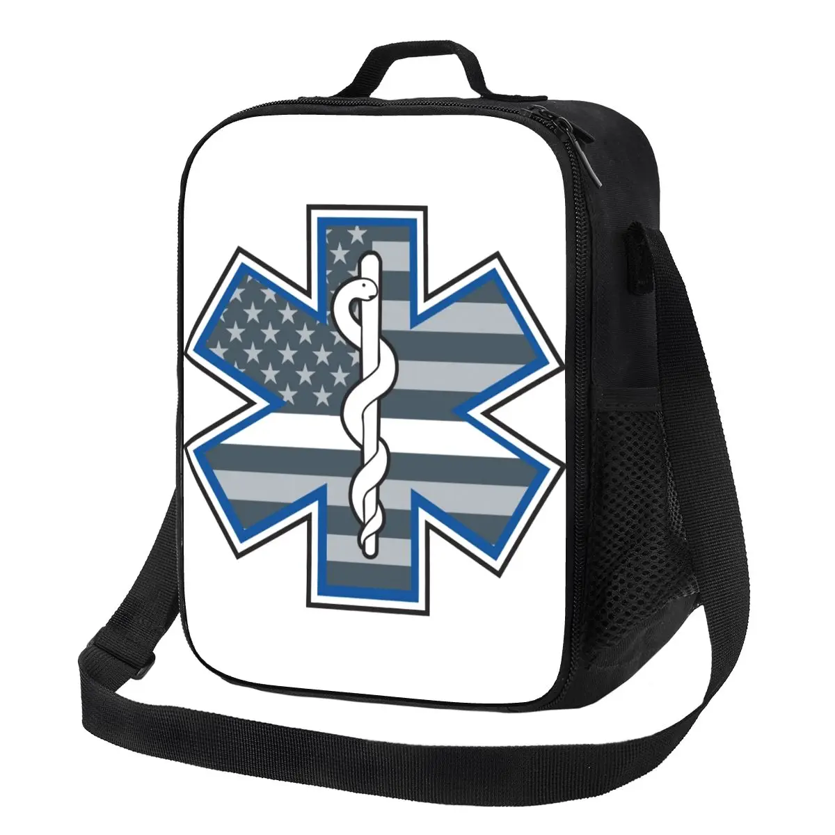 حقيبة غداء معزولة على شكل نجمة الحياة مخصصة للنساء Emt المسعف الطبية برودة حقيبة غداء حرارية مكتب نزهة السفر