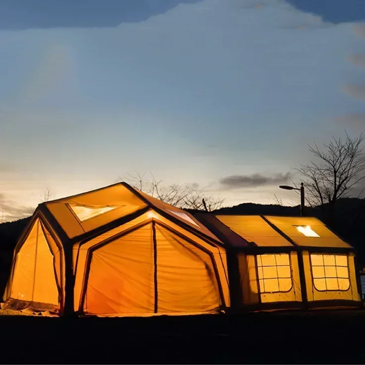 Tienda inflable grande del cubo de aire con el aislamiento al aire libre del invierno que acampa