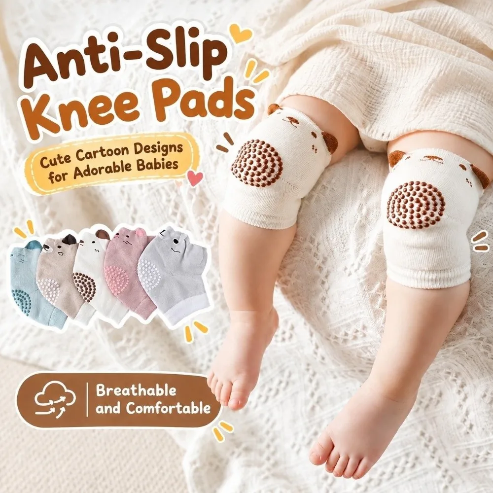 New Cotton Blend Knee Pad Cartoon Anti-slip Crawling Protector Anti-fall Kneepad