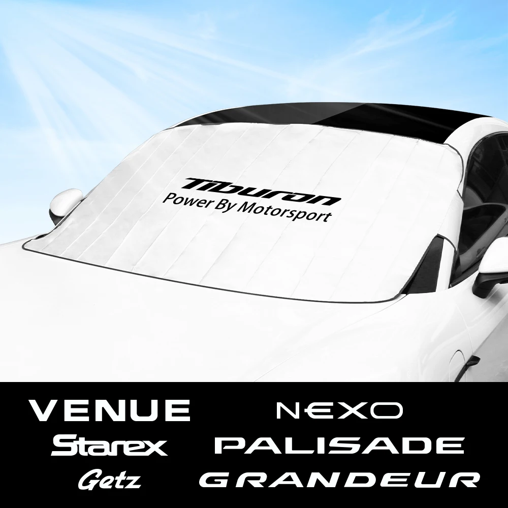 For Hyundai Palisade Nexo Starex Getz Tiburon I10 I20 Grandeur Venue Car Windshield Front Sun Shade Cover Protector Accessories