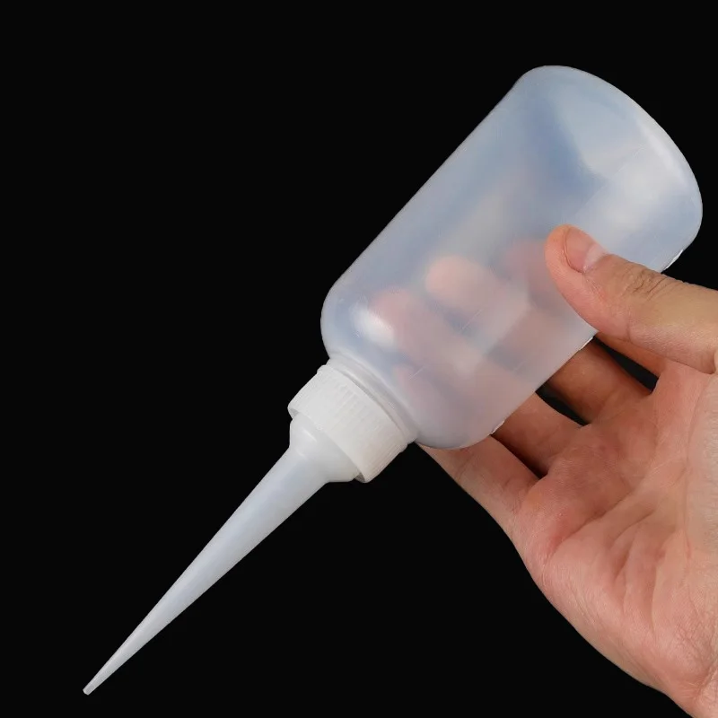 바늘이 있는 산업용 접착제 병, 접착제 냄비, 뾰족한 코 기계, 오일 냄비, 투명 관개 병, 30/100/250/500ml