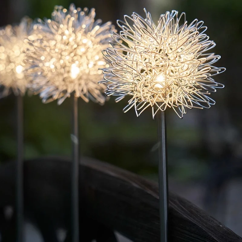 

Solar Outdoor Courtyard Dandelion Glowing Ball Terrace Garden Decoration Villa Layout Ground Insertion Lawn Light