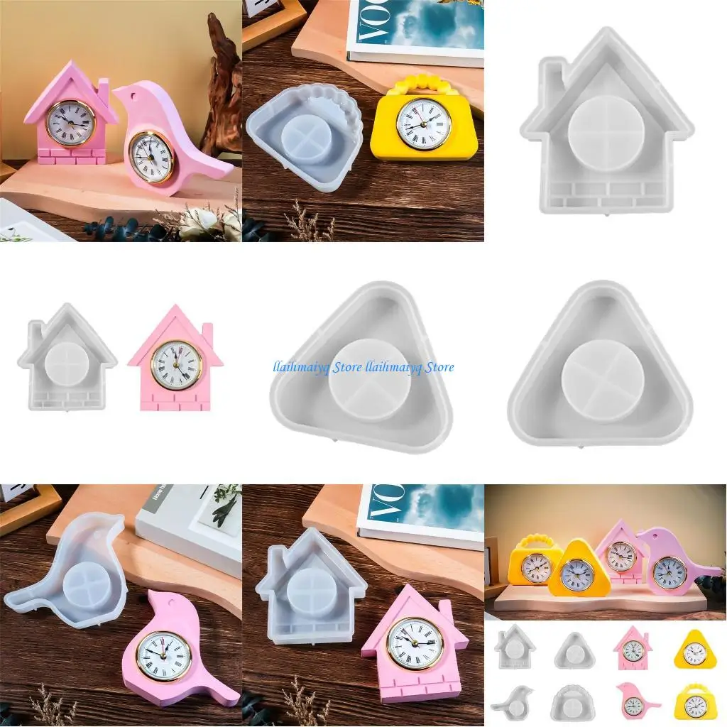 

573B Artistics Sturdy Silicone Mould for Personalize Birdhouse Clock Home Accent