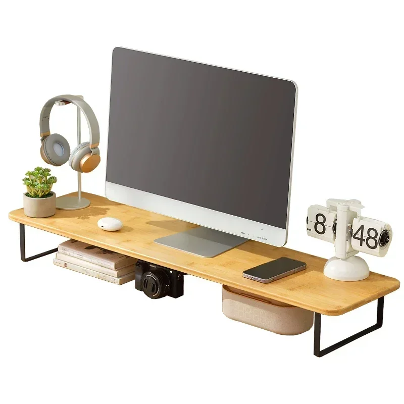 Desktop Computer ShelfElevated Desk Display Stand for Monitor Screen ElevationDormitory Table OrganizerErgonomic Monitor Stand