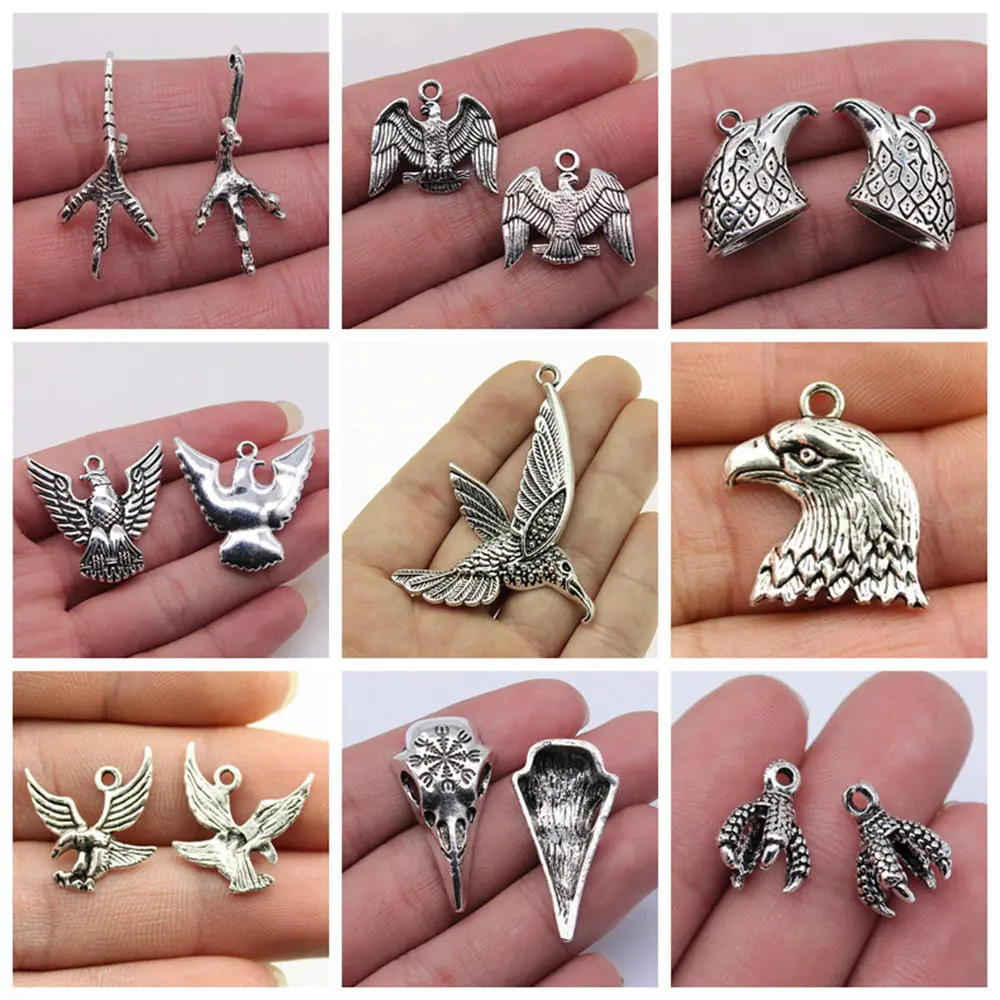 Komponenty do biżuterii eagle Charms do bransoletki uroku wisiorek