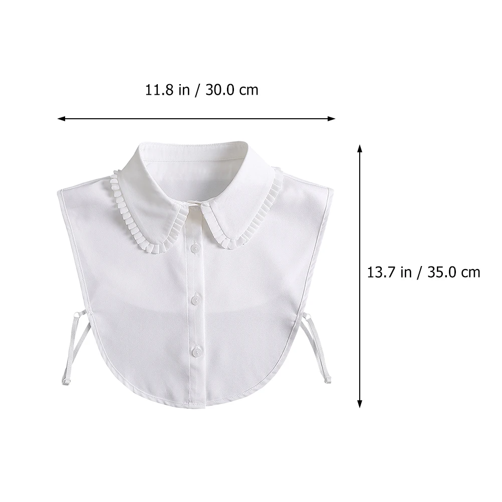 إكسسوارات أزياء نسائية شيفون ذات ياقة كاذبة قابلة للفصل مناسبة لتي شيرتات وسترات وفساتين جميع المناسبات