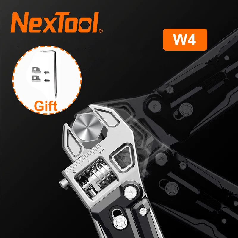 

2025 New NexTool Adjustable Wrench W4 Multitool Folding Pliers Spanner Screwdriver Outdoor Camping EDC Tool Home Repair