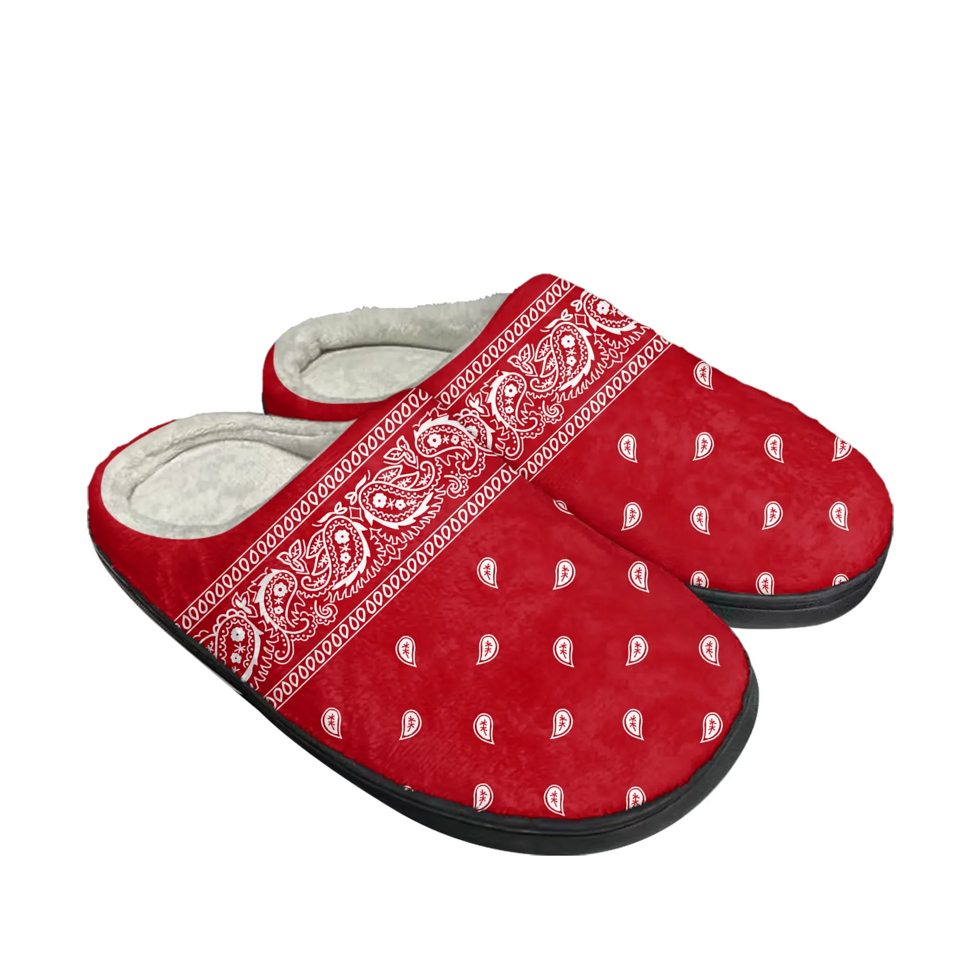 

Bandana Paisley Home Cotton Slippers Mens Womens Plush Bedroom Casual Keep Warm Shoes Thermal Indoor Slipper Customized DIY Shoe