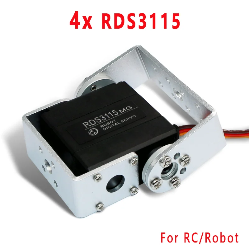

Бесплатная доставка, 4X оригинальный заводской робот-сервопривод RDS3115, металлическая шестерня, цифровой сервопривод, сервопривод arduino, сервопривод для роботов «сделай сам», 15 кг/см