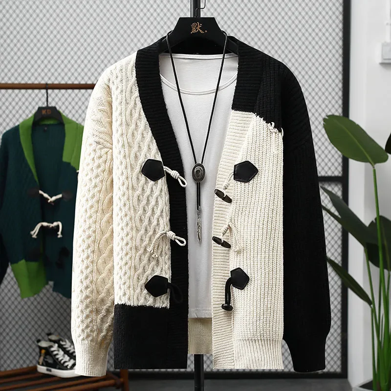 

Sweaters Men 2024 Winter Letter Pattern Thick Sweater Men Student Youth Sweaters Autumn Men's Wool Pullovers Size M-4XL