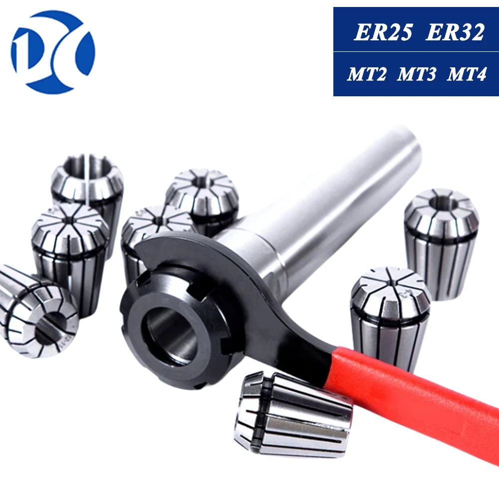 ER25 ER32 Spring Clamps 9PCS MTA MTB MT2 MT ER25 1PCS ER25 Wrench 1PCS Collet Chuck Morse Holder Cone For CNC Milling Lathe Tool