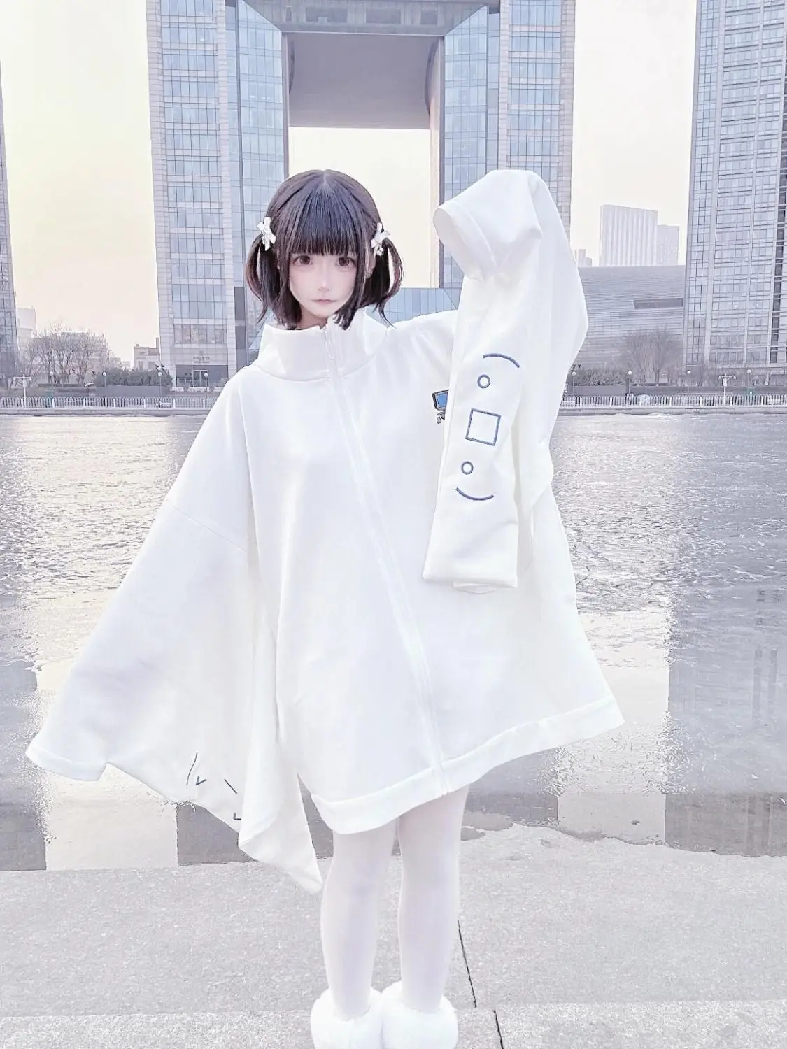 

Женское пальто 202, японская одежда Y2k, модная белая верхняя одежда на молнии, топы, Ropa Mujer, уличная одежда, повседневные куртки с воротником-стойкой