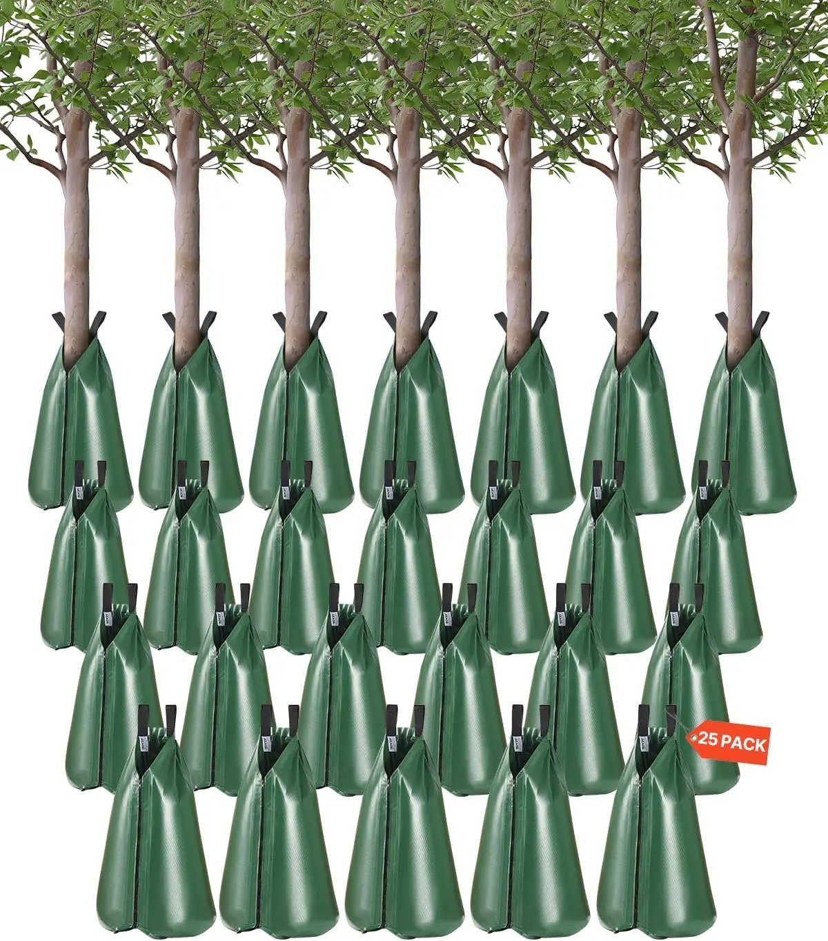 

Tree Watering Bag, 25 Packs 20 Gallons Watering Bags for New Trees, 5-9 Hours Slow Release Refillable Tree Drip Irrigation Bags
