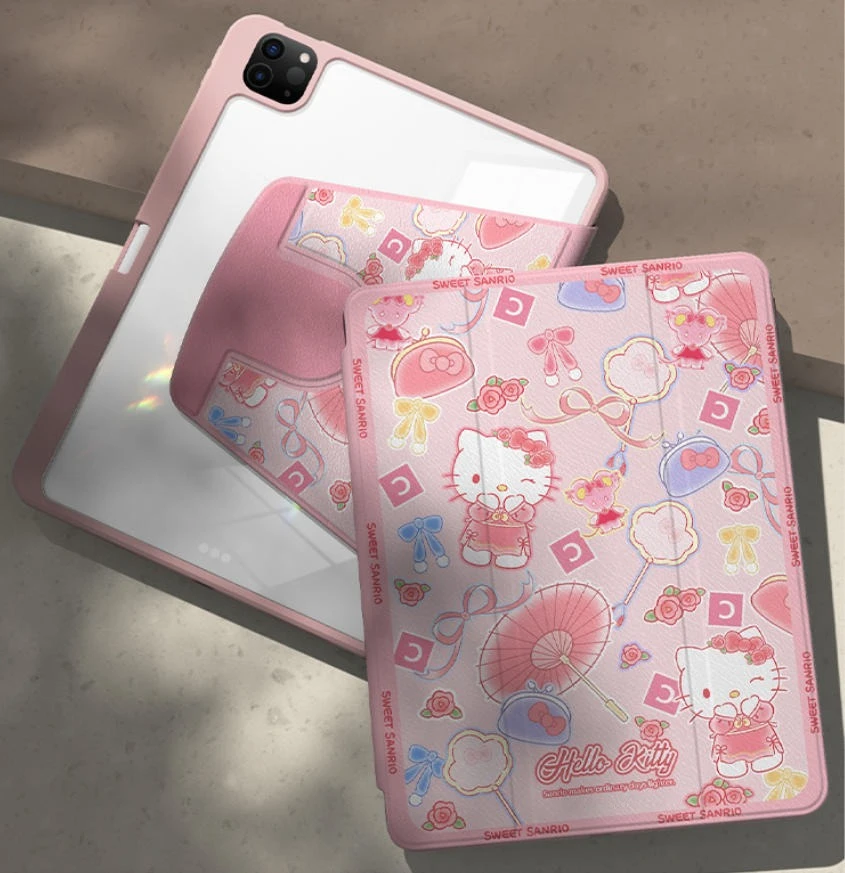 حافظة هالو كيتي لجهاز iPad IPAD A16 Pro 4 5 12.9in Air 4 5 10.9in حافظة حماية Funda ipad 9th 10th 11th Mini 6 7 غطاء لوحي
