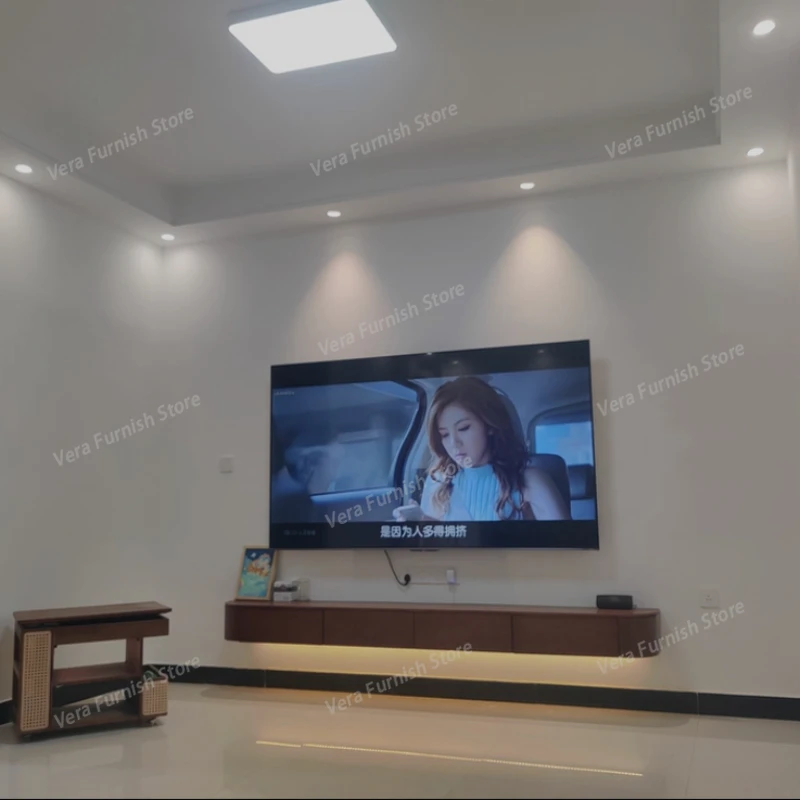 

Living Room Furniture Home modern Designer Center Table Solid Wood Suspended TV Stands Creative Wall-mounted Storage TV Cabinet