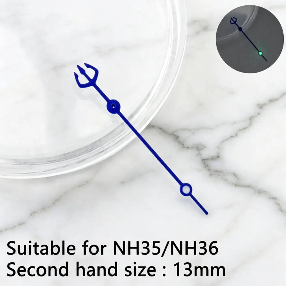 13mm Watch Second Hand Orange Rose Gold Blue NH35 Hand Suitable for NH35 NH36 Automatic Movement Trident of Aquaman view 4