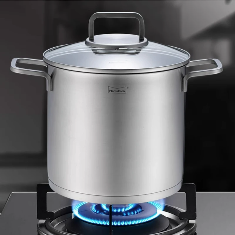 

304 Stainless Steel Household Height and Depth Soup Pot Gas Induction Cooker Universal Stew Pot Kitchen Cookware Cooking Pots