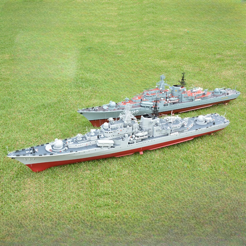 

1/100 Sino-Russian Navy Guided Missile Destroyer Finished Model Remote Control Warship Model Kit RC Ship Model Toy Gift