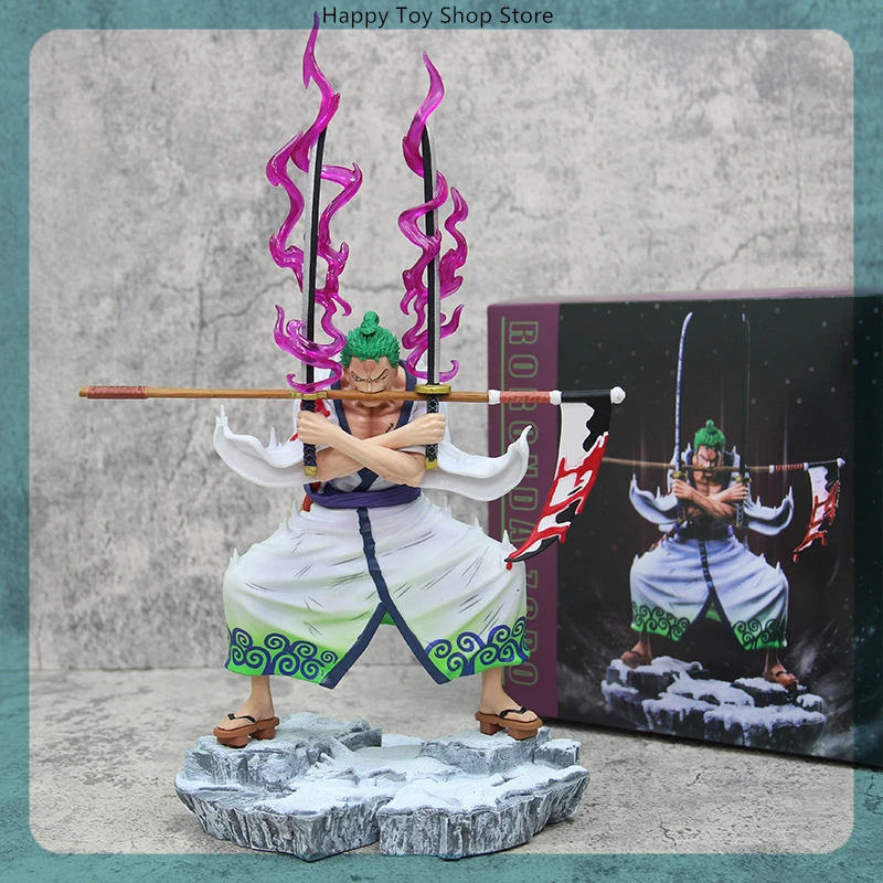 31cm One Piece Roronoa Zoro purgatorio Ghost Chop Anime Figure Model Statue Boys Collection decorazione Desktop ornamento giocattoli regalo