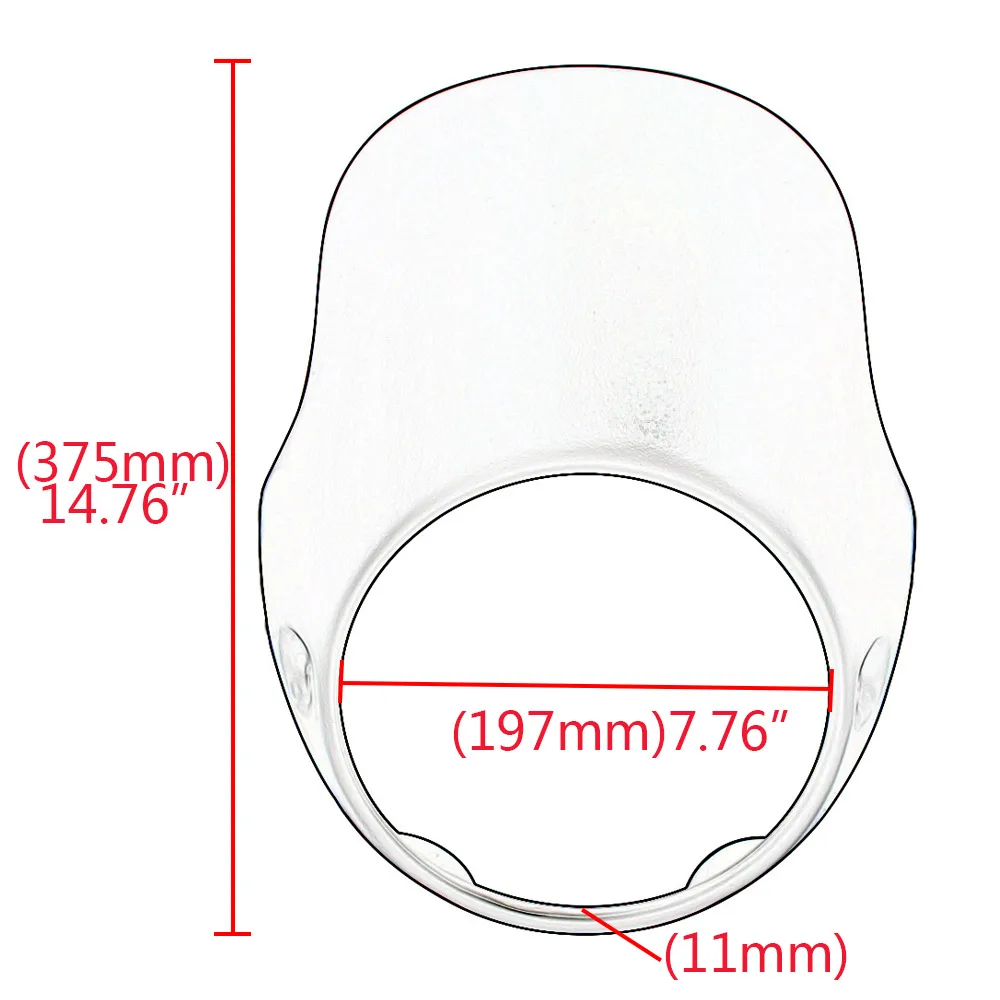 7.5inch Moto Headlight Fairing Cowl Retro Surround Windshield For Triumph Bonneville T100 T120 Thruxton Ducati Honda Cafe Racer
