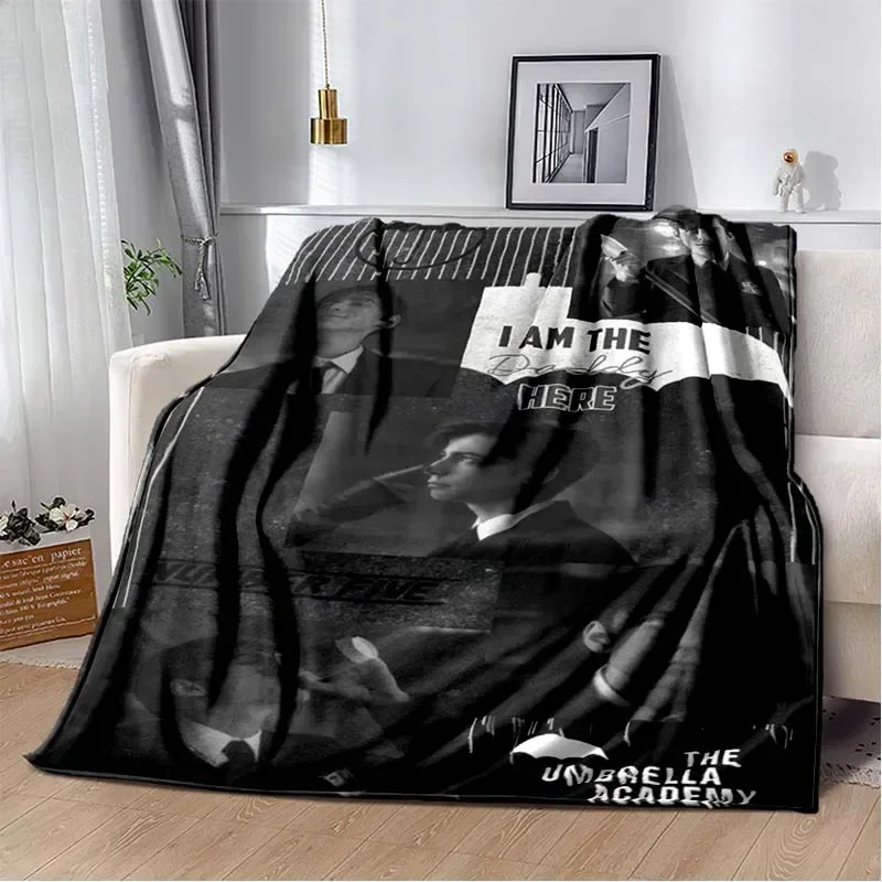 Aidan Gallagher Number Five Actor Blanket Flannel Fall and Winter Warm Plush Throw Blankets for Bed Office Picnic Blanket Gift