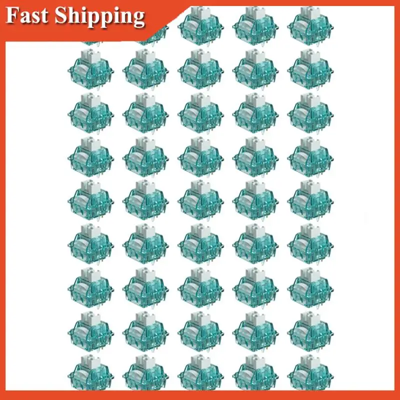 45 قطعة مفتاح سماوي كريمي فعال 5 دبابيس عمود قطعة صوتي 50 ± 7Gf متوافق مع لوحة المفاتيح الميكانيكية MX لألعاب الكمبيوتر