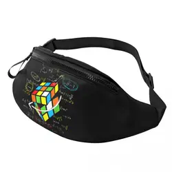 Custom Casual Math Rubik Rubix Cube Caps Fanny Pack for Running Women Men Crossbody Waist Bag Phone Money Pouch