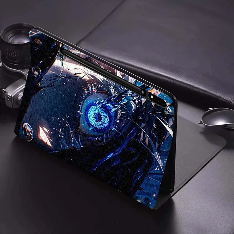 Jujutsu Kaisen أنيمي كول لسامسونج غالاكسي تاب S9 S10 S6 S7 S8 FE زائد لايت بوصة غطاء قابل للطي اللوحي