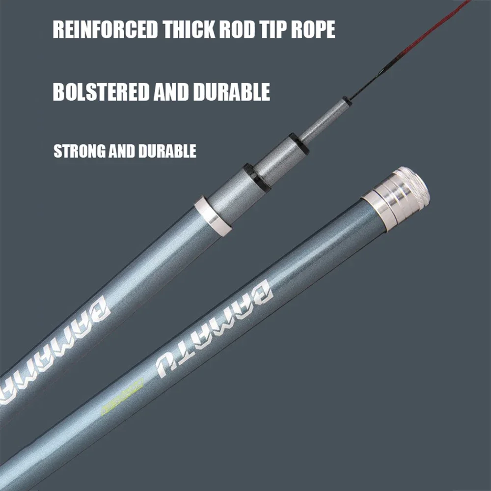 4.5m-7.2m 6H19 Super Light Hard Fishing Rod High Quality Freshwater Saltwater Rod Carbon Telescopic Fishing Hand Pole for Carp