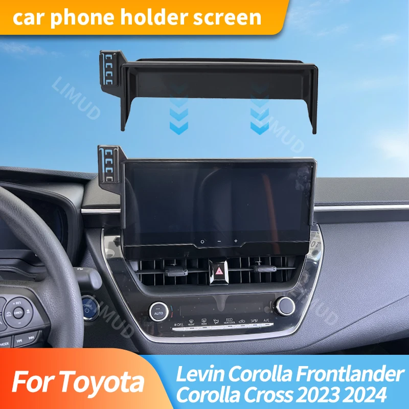 Car Phone Holder For Toyota Levin Corolla Frontlander Corolla Cross 2023 2024 Fixed Navigation Bracket Base Charging Accessories