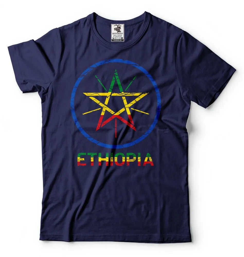 Ethiopia Flag T Shirt Ethiopian Diaspora Nationality Patriotic