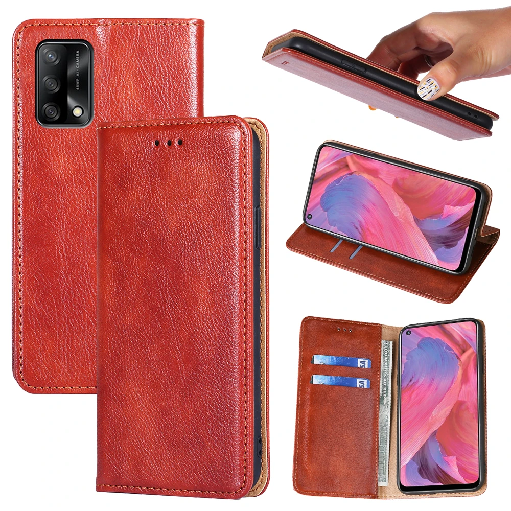 Fashion Multi Card Slot Portable Wallet Phone Case For OPPO A74  A57S  A55-A56  A54 A53 A52-A72 4G 5G Reno 7 6 5 Lite