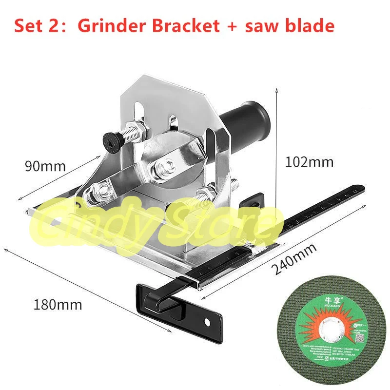 Multifunction ângulo moedor suporte de corte de ângulo com placa base ajustável capa para 100mm ângulo moedor