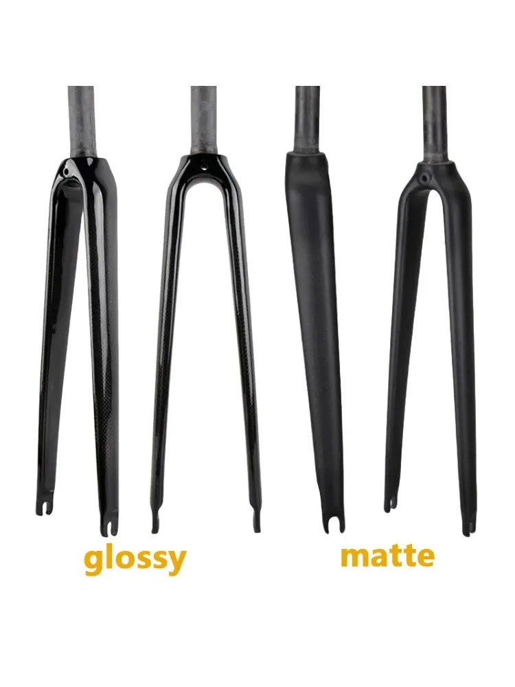 AliExpress NONE new T1000 Carbon Fibre Fork 700C Road Bike Front Forks Road Bicycle Parts Steerer Tube 25.4mm and 28.6mm matte glossy