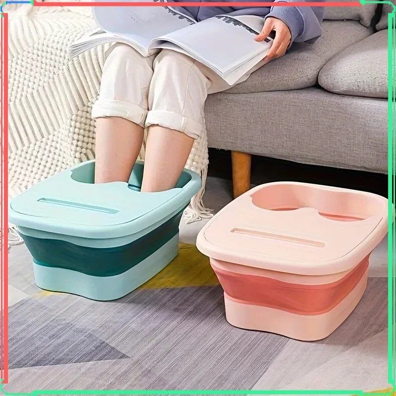Foldable Foot Bath Tub Portable Ergonomic Design Covered Basin for Home And Travel Use Health Beauty Massage Relaxation