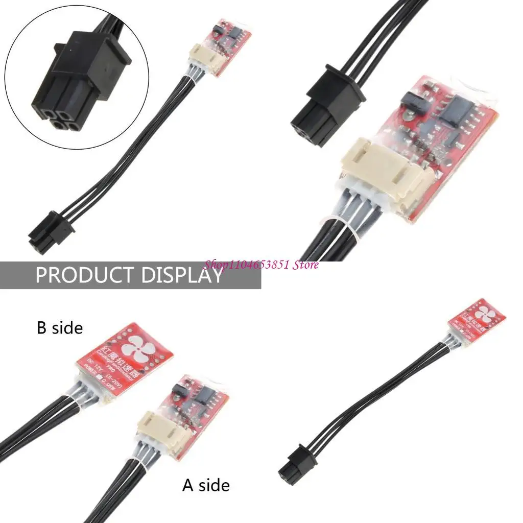 

4Pins 12V PWM RED DEVIL Fan Simulator/Spoofer/Remover for WhatsMiner M21S M31S