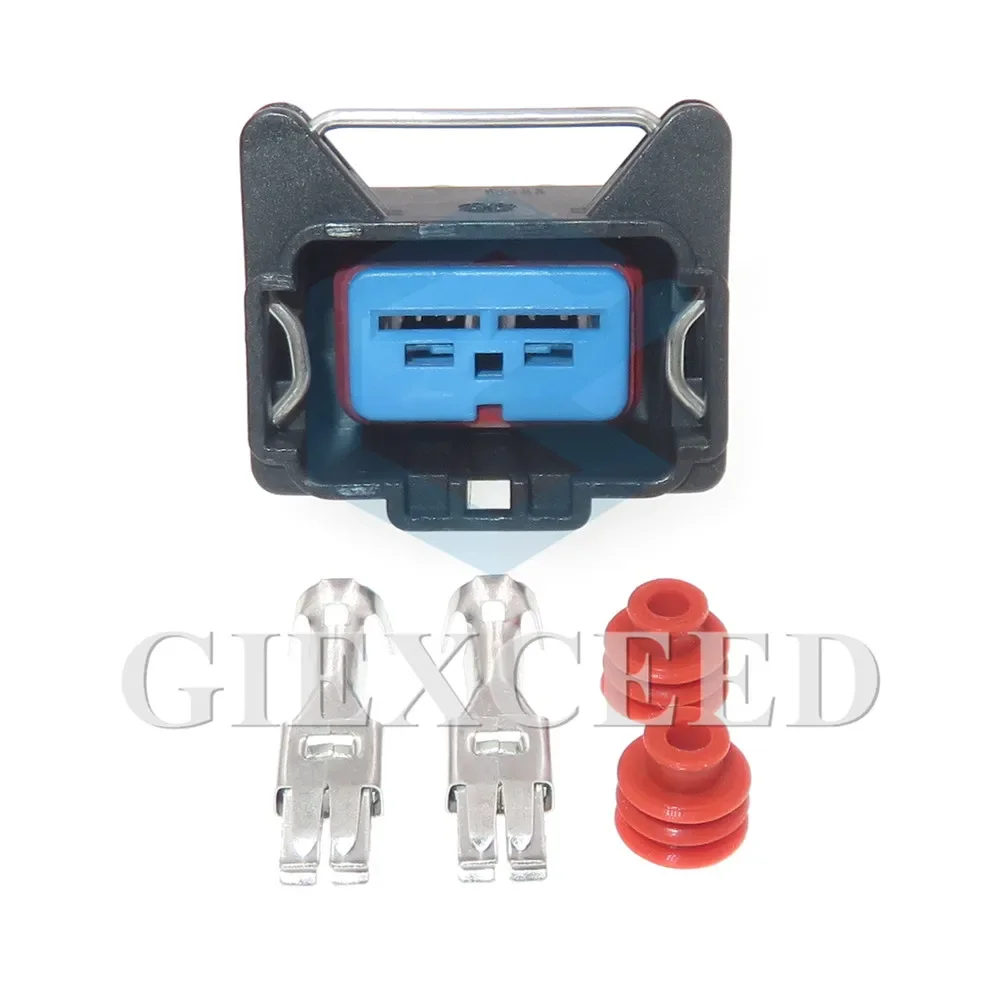 2 Sets 2 Pin AC Assembly 93BG-14489-KBA Auto Water Tank Electronic Fan Plug Automotive Waterproof Connector For Ford