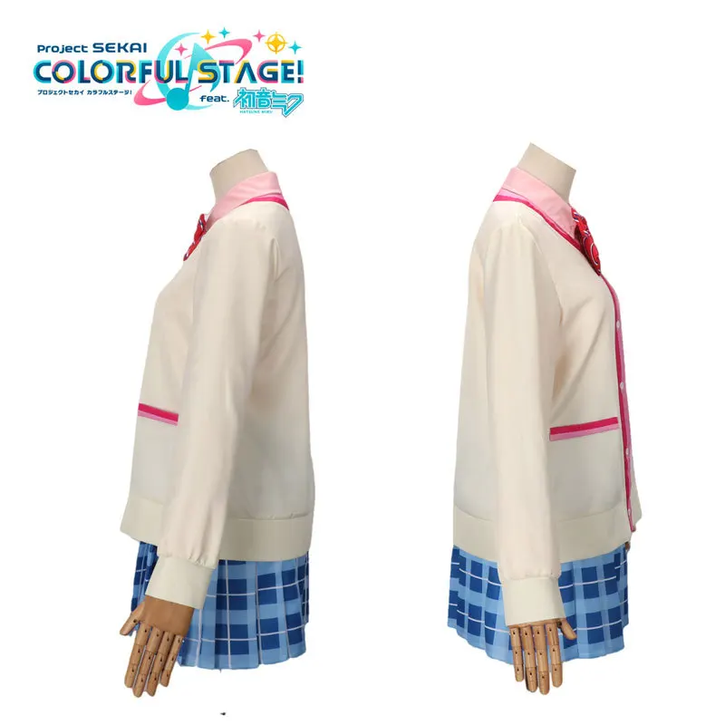 Projeto Sekai Stage colorido! Akiyama Mizuki Cosplay Traje com Peruca, Uniforme, Saia Set, Amia JK, Traje em 25-no Nightcord