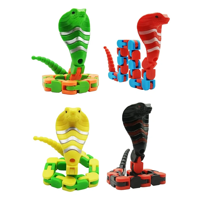 6 pçs maluco faixas cobra sensorial fidget alívio do estresse tdah autismo ansiedade terapia crianças brinquedos juguetes antistrés para niños