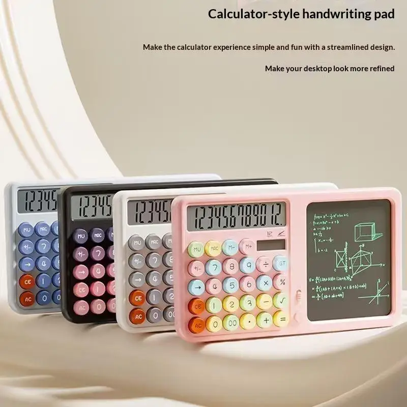 Calculator with Handwriting Pad 12 Digits High Definition Display Anti-Slip Base Design for Students Study Office Accounting