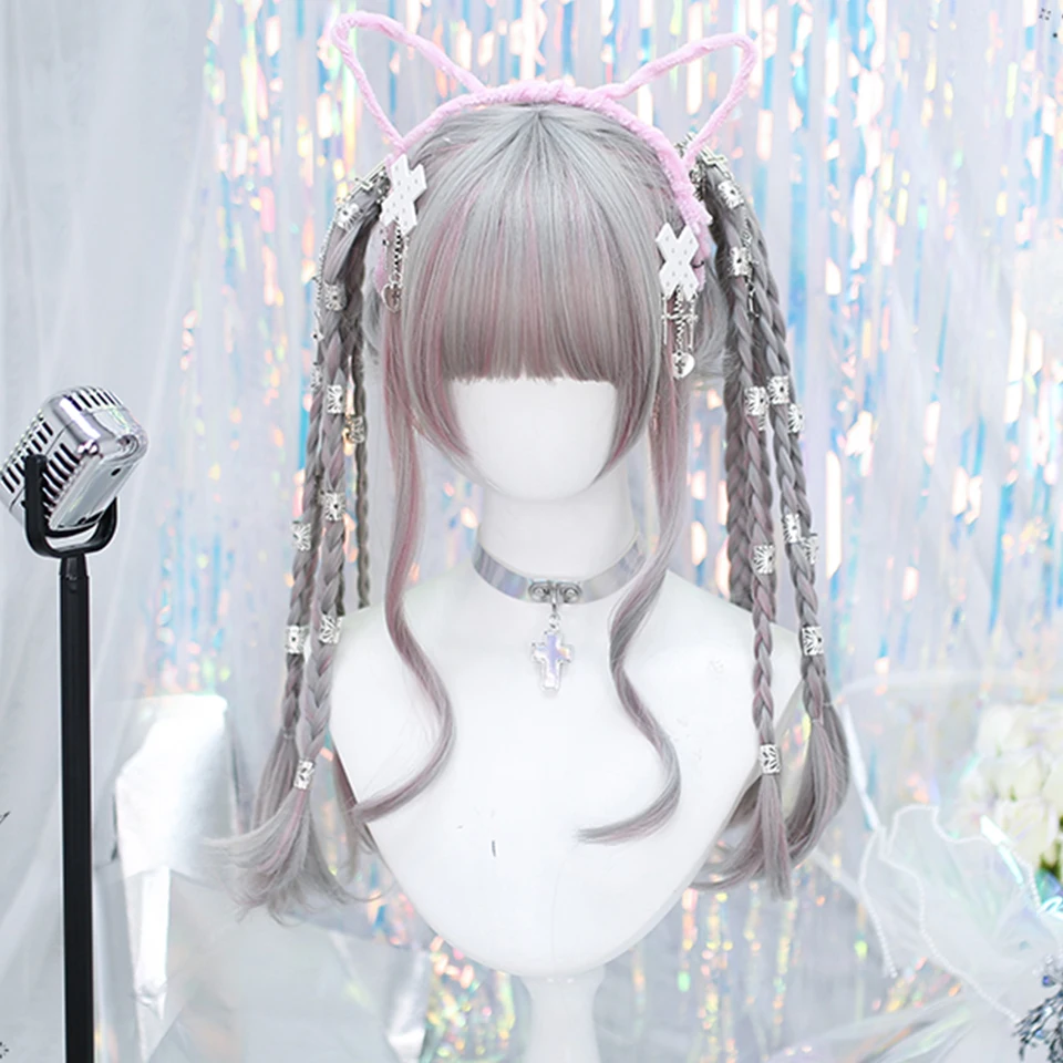 BeautyEnter Synthetic Full Head Lolita Natural Long Roll simulation puffy breathable lazy Korean princess atmosphere