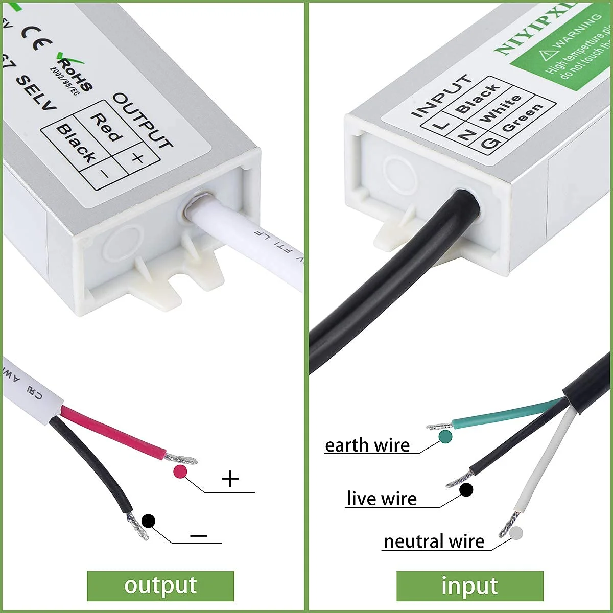IP67 مقاوم للماء إمدادات الطاقة محول الإضاءة في الهواء الطلق AC100V-260V إلى تيار مستمر 12 فولت LED سائق 60 واط الطاقة LED سائق لشريط LED