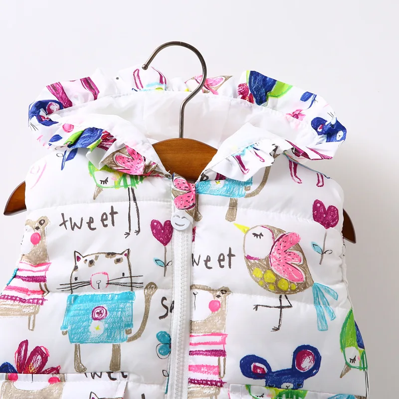 Children\'s Clothing Autumn/Winter New Girls\' Thickened Vest Children\'s Baby Cartoon Cotton Vest