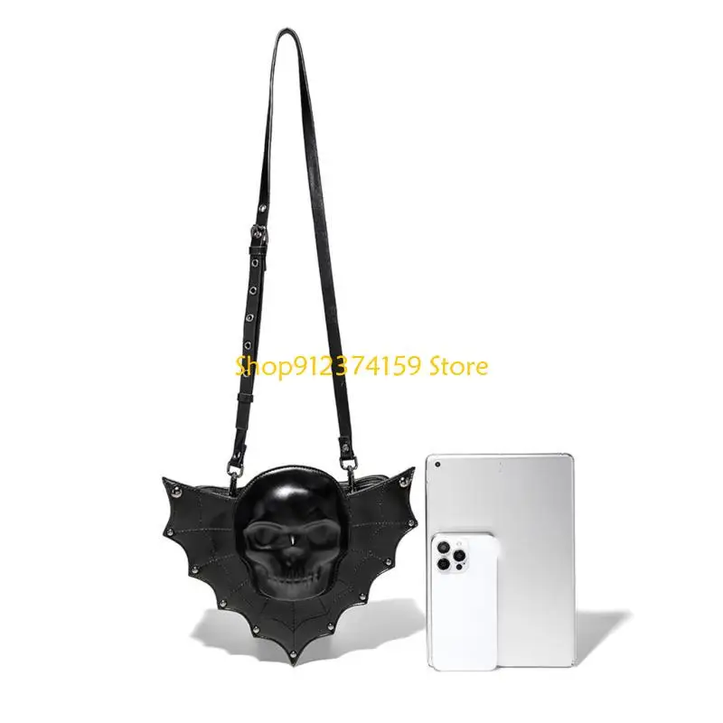 

G5AE Halloween PU Leather Crossbody Bag Unique and Eye catching Vintage Shoulder Purse