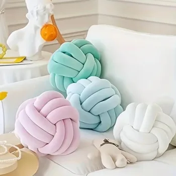 Velvet Knot Ball Pillow 1
