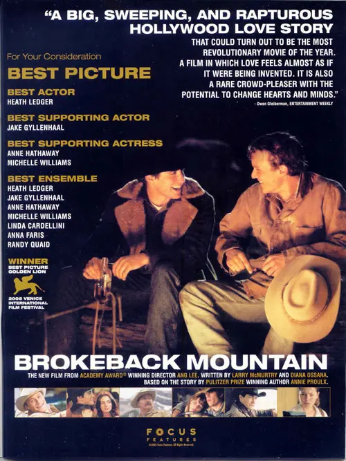 Brokeback Mountain Movie Print Art Canvas Poster For Living Room Decoration Home Wall Decor Picture