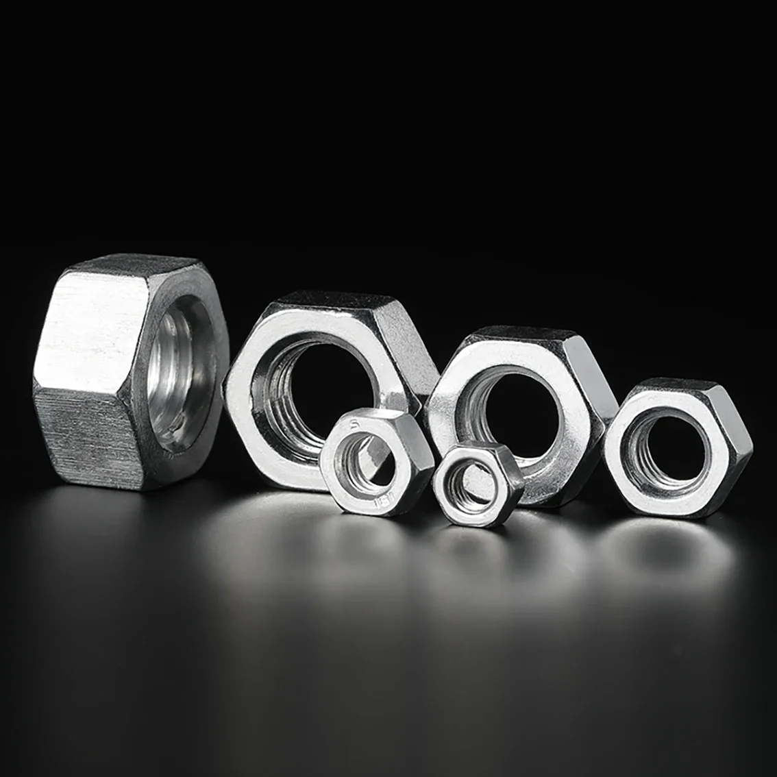 6061 Aluminum Alloy Hex Nut M3 to M16 Lightweight Anti-rust Hexagonal Fastener for Machinery Equipment Assembly DIY Hardware